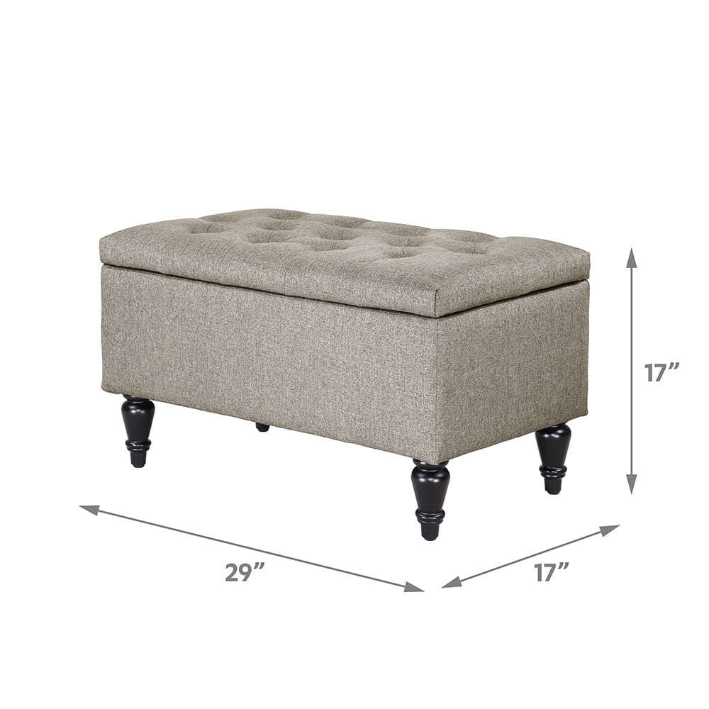 Abble 29" Storage Bench Entryway Bench with Hidden Storage Ottoman Upholstered Bench Furniture for Entryway Hallway Living Room Bedroom Bench, Beige