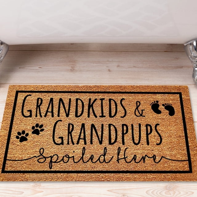 Grandkids Welcome Doormat Non Entrance Rug for Front Door Home Bedroom Decorative Floor Mat