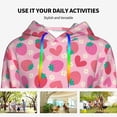 thumbnail image 4 of Haiem Haear Strawberry for Men's Fashion Hoodies & Sweatshirts with Kangaroo Pocket,Hooded Sweatshirt with Eye-catching Drawstrings-X-Large, 4 of 7