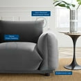 thumbnail image 6 of Modway Copious Performance Velvet Armchair in Gray, 6 of 7
