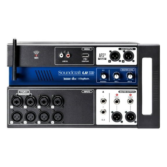 Soundcraft Ui12 12 Input Digital Mixer w/Wifi App Control Recording Ui 12