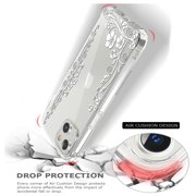 Xpression Phone Case For Samsung Galaxy A26 Hybrid Clear Frame with Trendy Pattern Design, Shockproof Hard Back & TPU Rubber Cover, Pink Butterfly