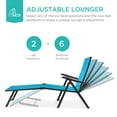 thumbnail image 3 of Best Choice Products Set of 2 Outdoor Patio Chaise Lounge Chair Adjustable Folding Pool Lounger w/Steel Frame - Sky Blue, 3 of 8