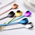 thumbnail image 7 of Heart Shaped Stainless Steel Coffee Spoon for Home Kitchen, Long Handle Dessert Spoon for Ice Cream and Latte, Cute Tea Utensil for Afternoon Party, 1 Piece, 7 of 7