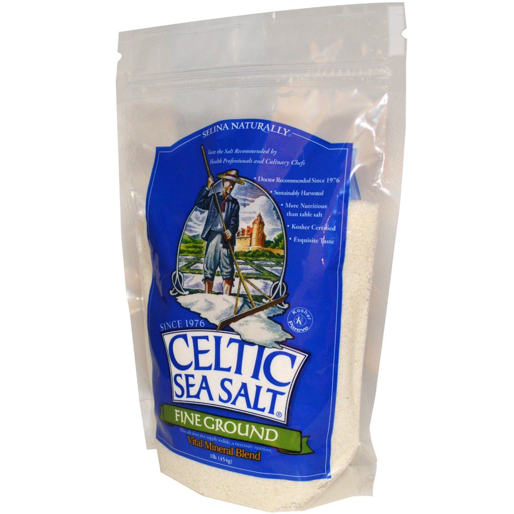 Celtic Sea Salt, Fine Ground, Vital Mineral Blend, 1 lb (pack of 2