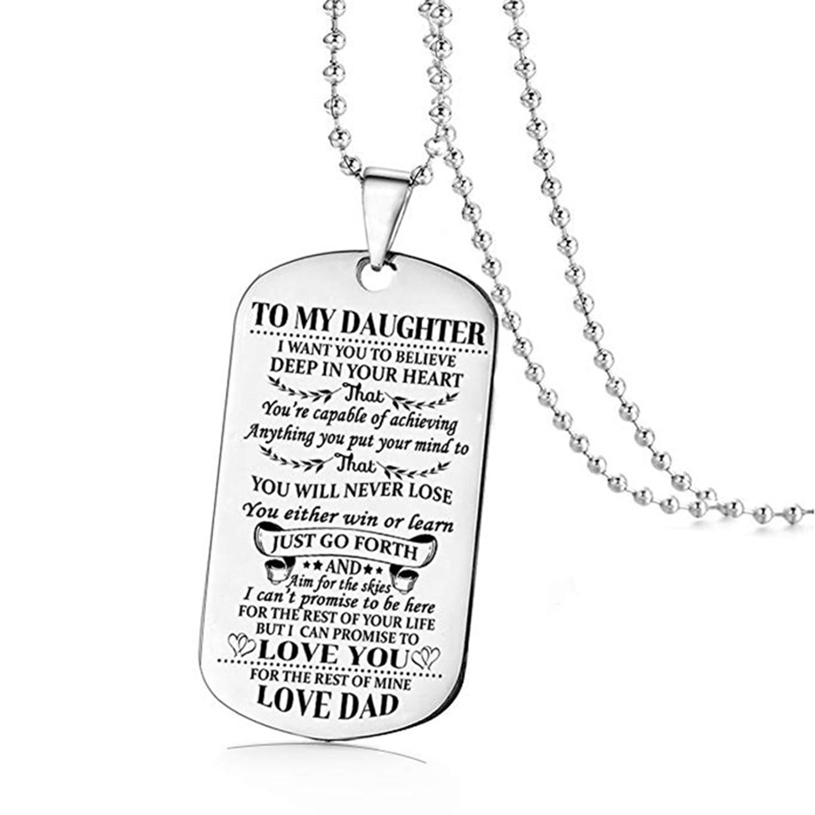 AkoaDa Stainless Steel Dog Tags Necklace,to My Son My Daughter from Mom