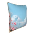 thumbnail image 2 of Haiem Cute Pink Mushrooms Print Velvet Soft Solid Decorative Square Throw Pillow Covers Set with Elegant Piping Christmas Cushion Case for Sofa Bedroom Car-16"x16", 2 of 8
