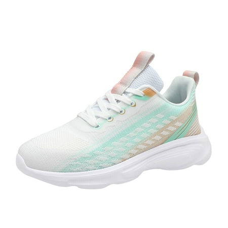 

SEMIMAY Women Sneakers Trend Gradient Four Seasons Sports Shoes Practical Soft Bottom Breathable Mesh Shoes Green