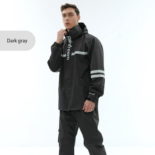 Imperméable Réfléchissant pour Adulte Pantalon de Pluie Costume Imperméable Moto Randonnée Pêche Protection Équipement