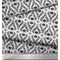 thumbnail image 2 of Soimoi Poly Georgette Fabric Ogee Damask Printed Craft Fabric by the Yard 42 Inch Wide, 2 of 5