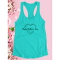 thumbnail image 3 of Happy Mothers Day Lineart Racerback Tank Women -Image by Shutterstock, Female Medium, 3 of 4