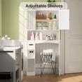 thumbnail image 6 of Aiho 66" H Over the Toilet Storage Cabinet with 2 Doors & Adjustable Shlef, Bathroom Organizer Above Toilet, Space Saver for Bathroom, Laundry, White, 6 of 10