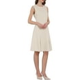 thumbnail image 4 of VESTIDO A-LINE SIN MANGAS DE TWEED CON CUELLO REDONDO HASTA LA RODILLA M BEIGE, 4 of 4