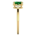 thumbnail image 3 of Clara Pucci 14K Yellow Gold 1ct Emerald Solitaire Ring for Women, 3 of 7