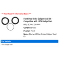 thumbnail image 2 of Front Disc Brake Caliper Seal Kit - Compatible with 1976 Dodge Dart, 2 of 2