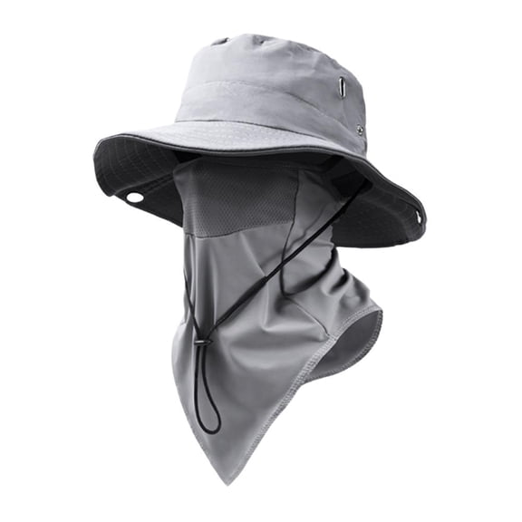 IFRINID Breathable Sun Hat with Neck Flap and Face Cover, Wide Brim Fishing Hat for Hiking Camping Gardening and Outdoor Activities