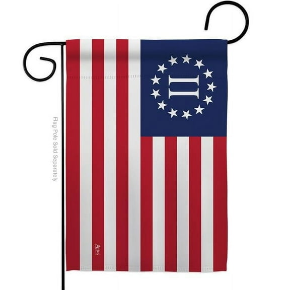 Americana Home & Garden G142722-BO 13 x 18.5 in. Second American Revolution American USA Historic Garden Flag with Double-Sided Horizontal House Decoration Banner Yard Gift