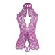thumbnail image 1 of VISgogo Body sexy transparente para mujer, sin mangas, con cuello halter y hombros descubiertos, de una pieza, S/ M/ L/ XL/ XXL VISgogo  moda, 1 of 3