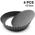 thumbnail image 1 of 4Pcs Mini Pans Mini Pie ,Mini Cupcake Cookie Pudding Mold Muffin Baking Cups - Cooking Molds For Pies, Cheese Cakes, Desserts, Quiche Pan And More, 1 of 5