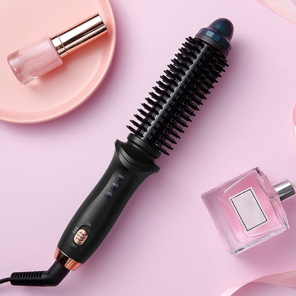 Cordless Heated Round Brush For Travel Mini Thermal Curling For Short Hair USB Rechargeable Small Barrel Volume Heat Styling Curling Brush For Men And Women Curly Straigh