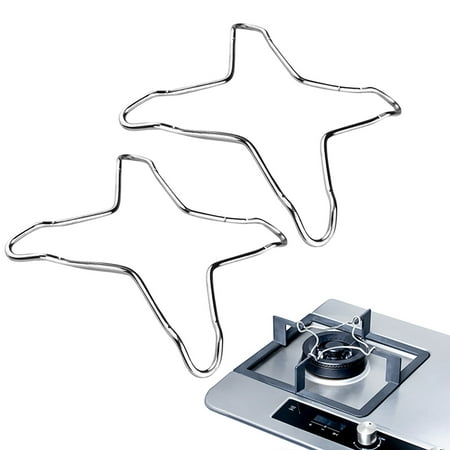 

2 Gas Stove Attachment Gas Cross Pot Holder Star Wok Ring Stainless Steel Reducing Star Gas Stove Attachment Grids