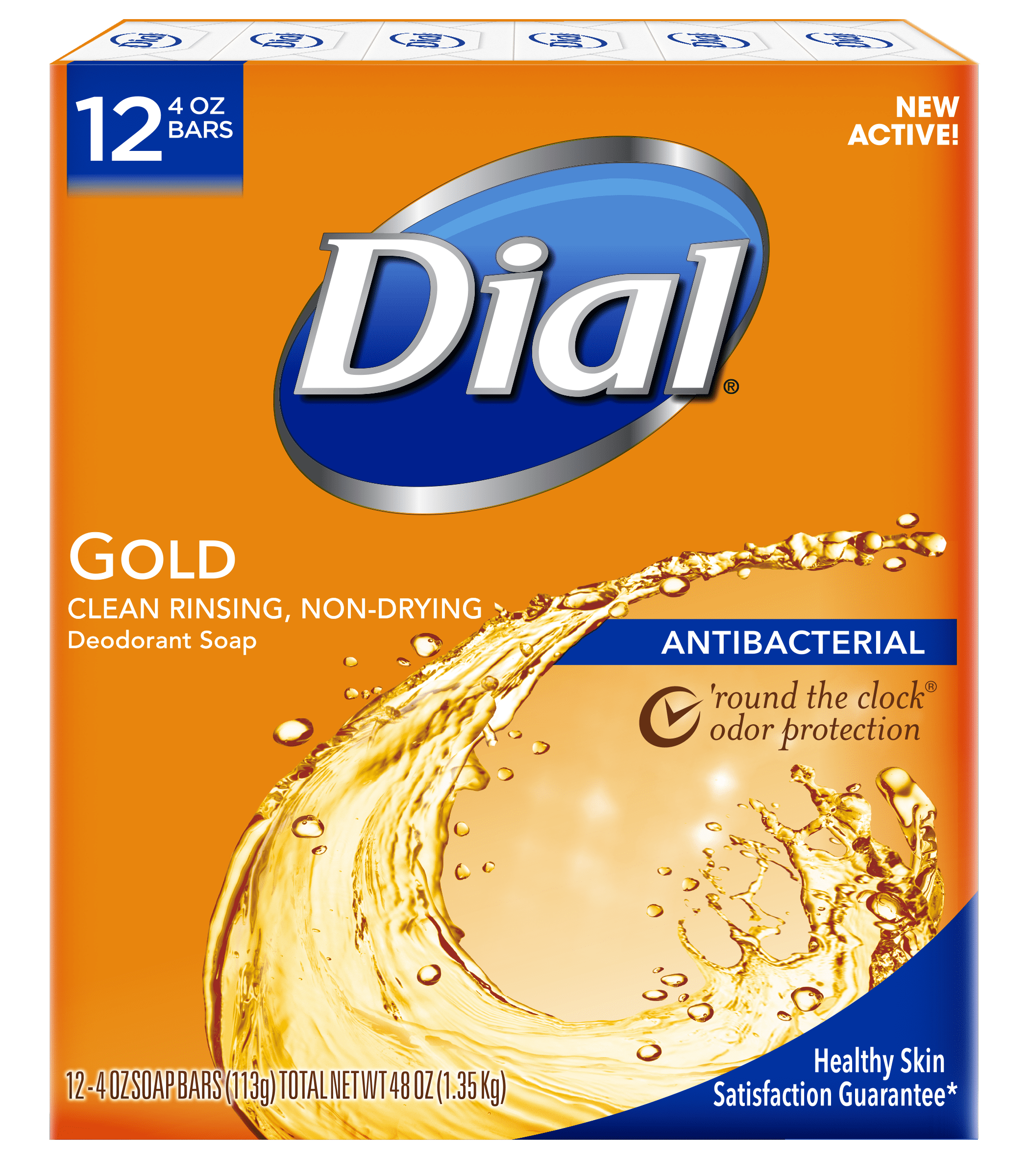Dial antibacterial deodorant bar soap gold 4 oz 12 bars walmart