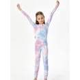thumbnail image 3 of Beezizac Sleepover Pajama Set for Girls Tie Dye Cotton Snug-fit Long Sleeve PJ Size 6, 3 of 7