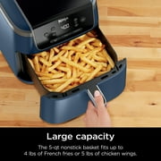 Ninja Air Fryer Pro XL 5-Qt, 3-in-1, 400°F Air Crisp Technology, Nonstick Crisper Plate, AF140WMNV Navy