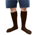 thumbnail image 5 of 6 Pairs Men's Athletic Tube Socks Over the Calf - 25" Length - Size 10-15 Brown, 5 of 7