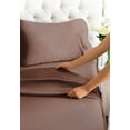 thumbnail image 5 of CGK Linens 4-Piece Extra Deep Pocket Sheet Set - King Size Breathable & Cooling Bed Sheets Fits 18"-24" Mattresses, Brown, 5 of 7