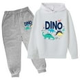 thumbnail image 3 of Toddler Boys Clothes 2-Piece Autumn and Winter Children's Hoodie Pullover Set Printed Long Sleeve Cute Sets Size 3-4T ,Red, 3 of 3