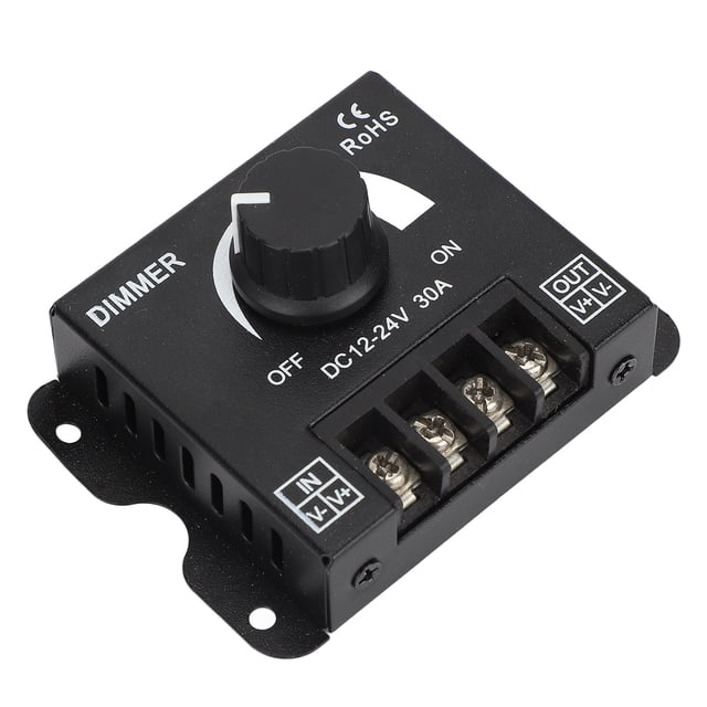 Atenuador de luz LED, Atenuador LED de un solo canal Atenuador de tira de luz LED Controlador de atenuación Altamente versátil