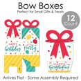 thumbnail image 6 of Big Dot of Happiness Colorful Happy Birthday - Square Favor Gift Boxes - Birthday Party Bow Boxes - Set of 12, 6 of 8