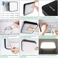 thumbnail image 5 of Lámpara de techo LED 24W, 1800 lúmenes 6000 K blanco frío, 220 V 16 LED, negro, cuadrado, práctica lámpara de techo LED para baño, salón, garaje, pasillo, armario, sótano, escalera, oficina, 5 of 5