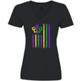 thumbnail image 3 of Inktastic Mardi Gras Flag 2 Women's V-Neck T-Shirt, 3 of 5