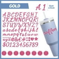 thumbnail image 2 of 8 Sheets Glitter Letter Stickers for Stanley Cup, Alphabet Name Tags for Water Bottles, Vinyl Waterproof Personalized Letter Number Logo for Stanley Tumbler Accessories (Pink), 2 of 7
