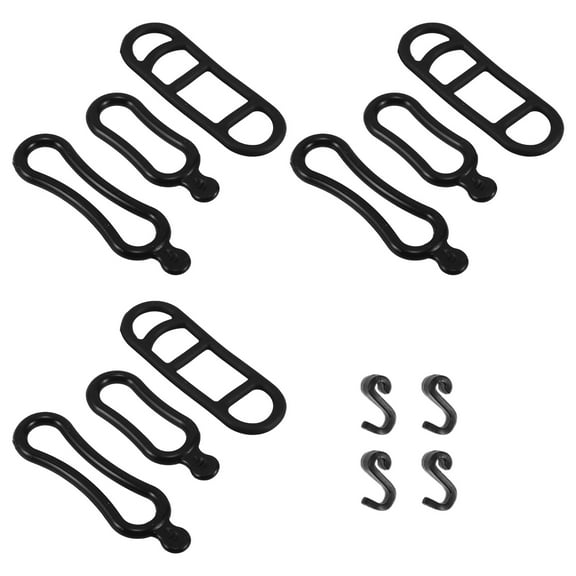 unbranded 20 Pcs Bicycle Accessories Bike Silicone Band Portable Black