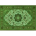 thumbnail image 1 of Ahgly Company Indoor Rectangle Medallion Green Traditional Area Rugs, 2' x 5', 1 of 1