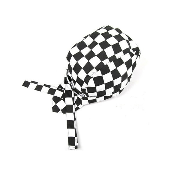 CIMAXIC Black Canvas Chef Hat with Adjustable Ribbon for Kitchen Use One Size Fits Most Adults,7.87"X7.87"X4.33"