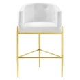 thumbnail image 6 of Modway Savour 29" Tufted Performance Velvet Stainless Steel Bar Stool in White, 6 of 9
