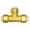 thumbnail image 3 of 1/2 Inch Brass Push-Fit Tee Fitting, 12-Piece Pack, for Water Supply, Heating and Shower Plumbing Systems, 3 of 10