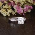thumbnail image 2 of Princess Cut Moissanite Engagement Ring Solid Silver Infinity Ring Antique Moissanite Wedding Ring Anniversary Gift Ring for beloved, 2 of 5