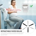 thumbnail image 2 of 6 piezas de rollo de papel higiénico perfumado con eje retráctil de acero inoxidable para baño y hotel, 2 of 6