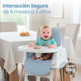 thumbnail image 4 of Bebbly Silla Alta para Bebé con Patas de Madera Antiderrapante Asiento Ergonómico con Charola y Arnés de Seguridad Ideal para Comer o Jugar Niños y Niñas desde 6 Meses Moderna y Fácil de Limpiar, 4 of 8