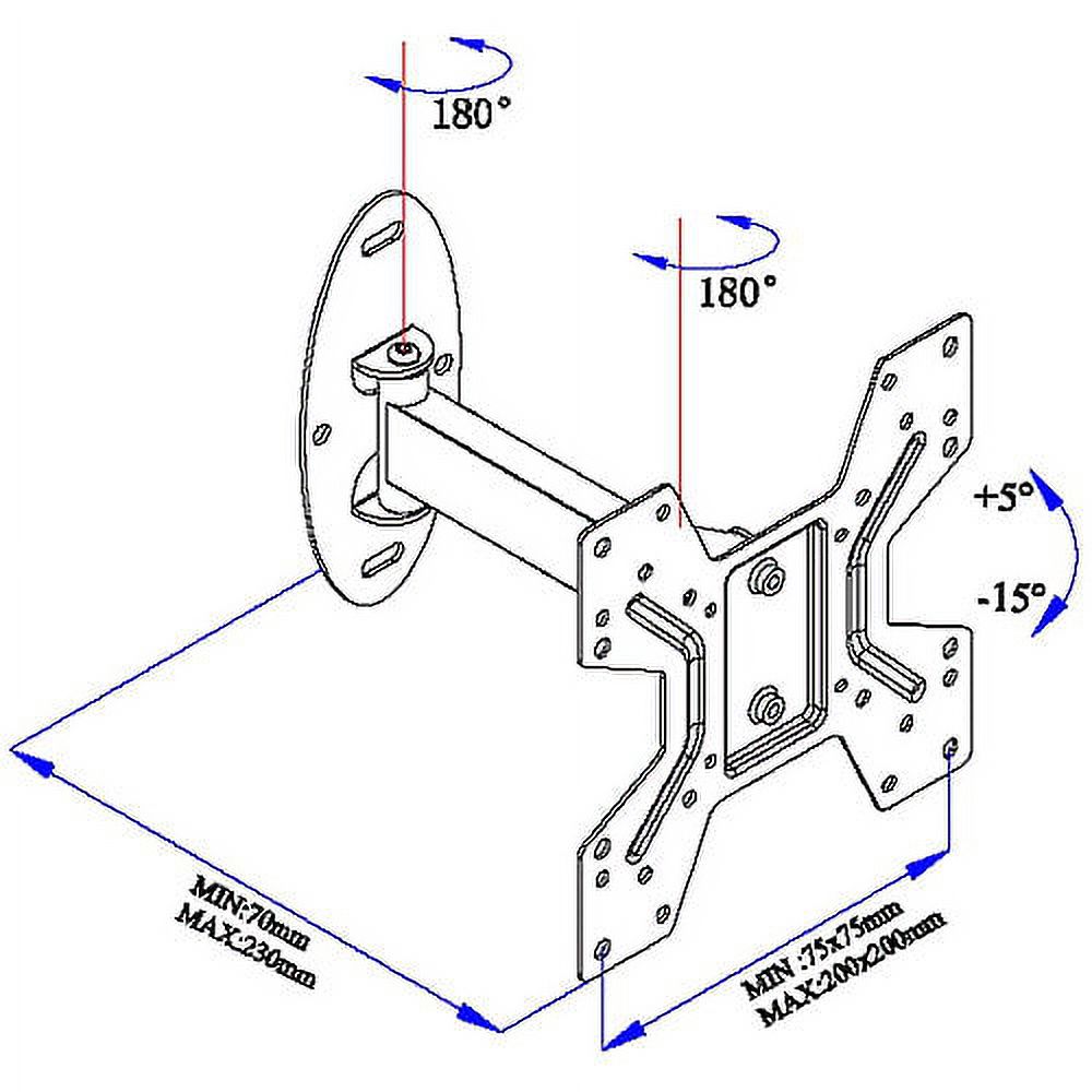 Articulating Wall Mount for 10" to 37" Flat Panel TVs - image 5 of 5