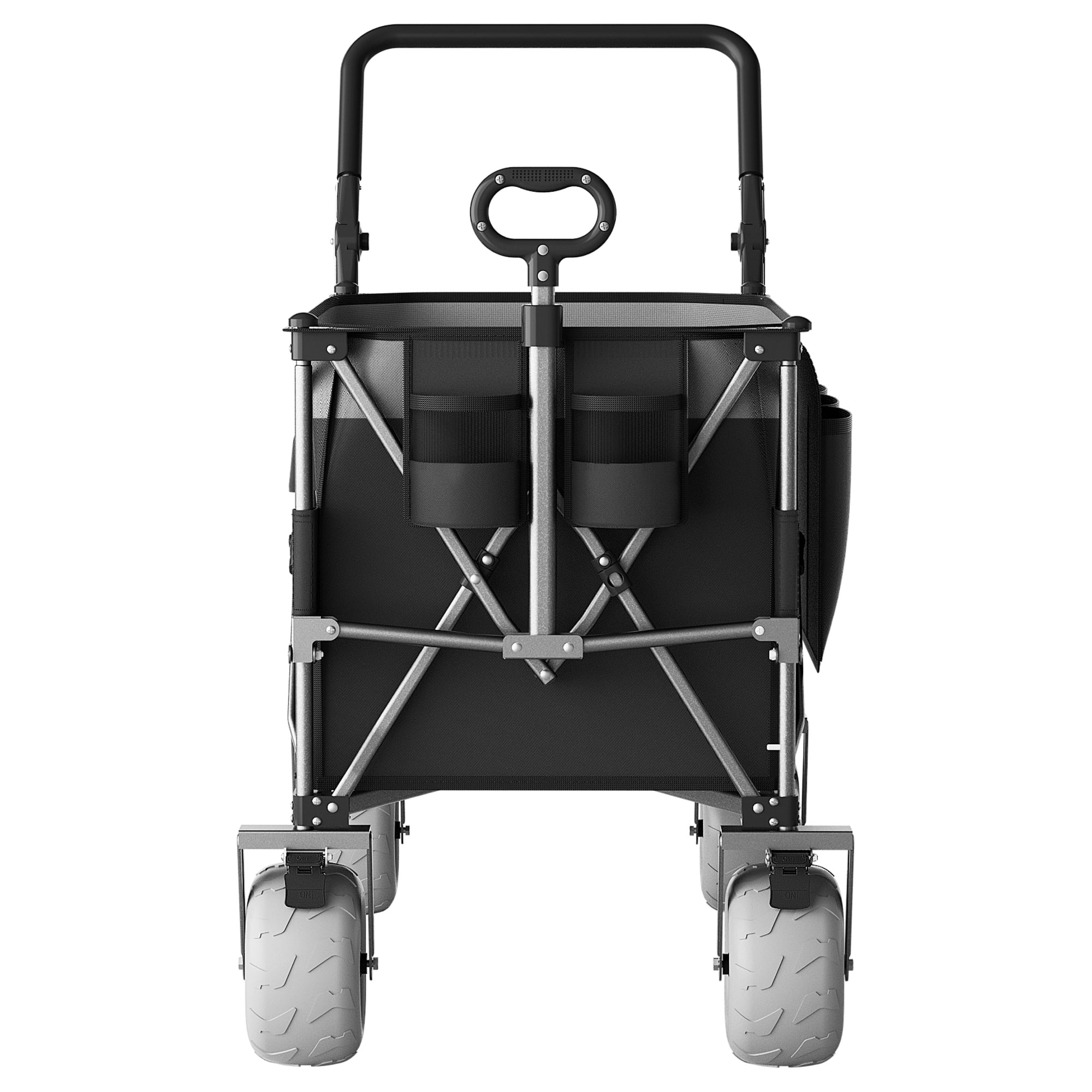 Foldable Beach Wagon with 9x4 All-Terrain Wheels 500 lbs Capacity 400L Storage Camping Cart