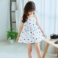 thumbnail image 2 of Odeerbi Cute Dresses For Girls Toddler Kids Baby Girls 2025 Fashion Cute Sleeveless Sweet Heart Rainbow Print Slip Dress White, 2 of 9