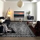 thumbnail image 2 of Alfombra moderna con bordes de DWeike, lavable, 150 x 210 cm, color gris oscuro, 2 of 9