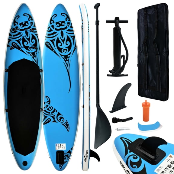 Casafoyer Inflatable Stand Up Paddleboard Set 126"x29.9"x5.9" Blue