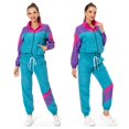 thumbnail image 2 of Disfraz de Cosplay de Hip Hop para mujer adulta de los años 1980 y 1990, camiseta deportiva retro de los años 90, pantalones, traje de fantasía, traje de Carnaval de Halloween para mujer, 2 of 5